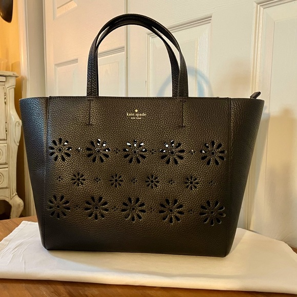 ⭐️NEW Kate spade Faye Drive Elisabeth tote black leather convertible bag NWOT - Picture 2 of 13